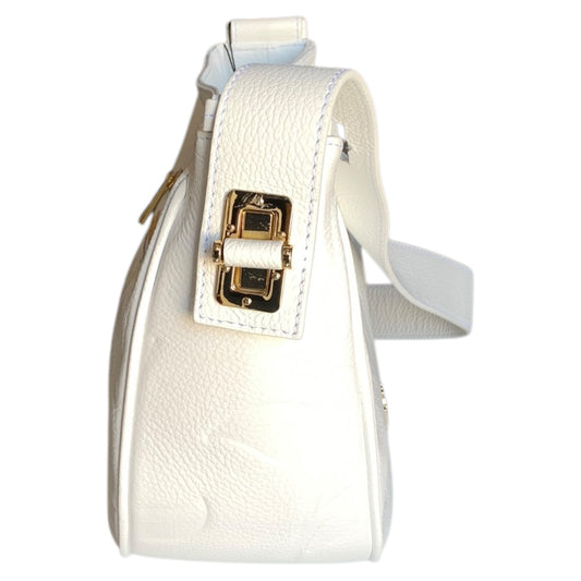 Borsa a spalla M BRC Massimo Braccialini Jasmine C376 pelle bianca