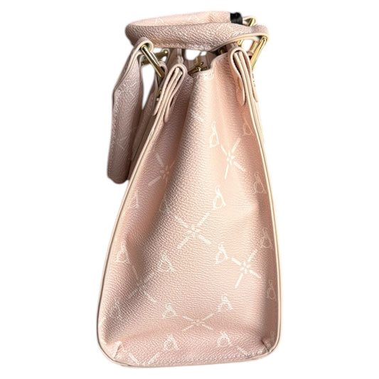 Borsa donna a spalla Atelier du Sac Dauphine pvc logato rosa