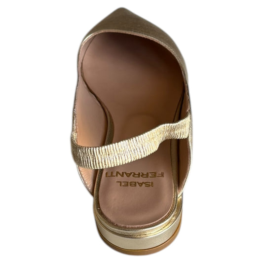 Decoltè aperto al tallone Isabel Ferranti in pelle laminata