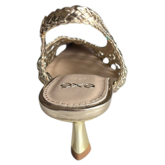 Decoltè donna aperto al tallone in ecopelle platino Exè Selena 851