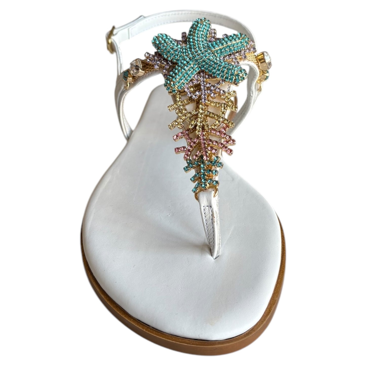 Infradito gioiello donna Exè Ladies 522 Loris pelle bianca