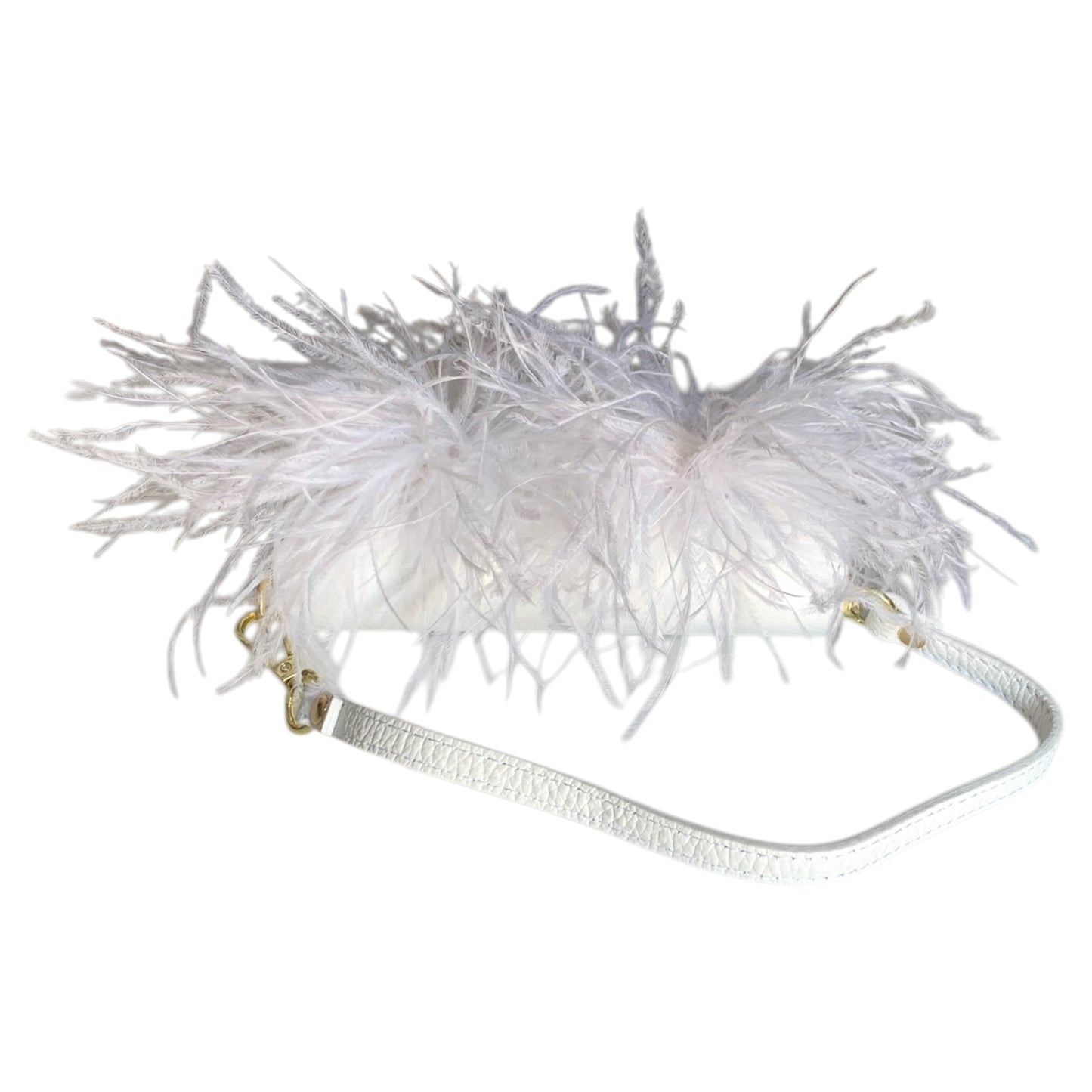 Mini borsa donna M BRC Massimo Braccialini Puff C224 pelle bianca