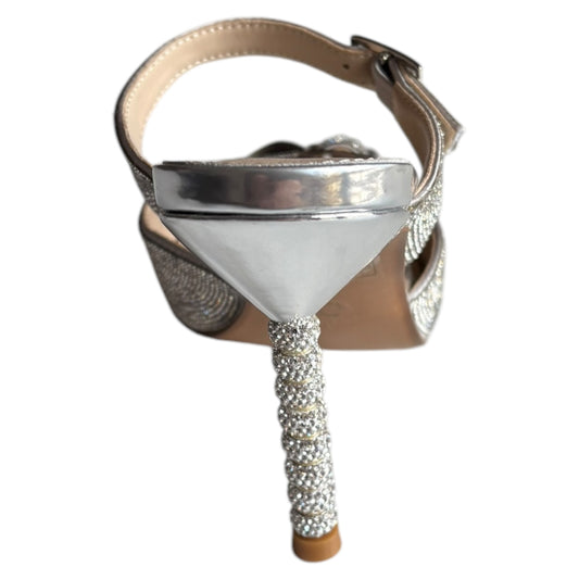 Sandali donna Exè in ecolaminato e strass argento Joy 700