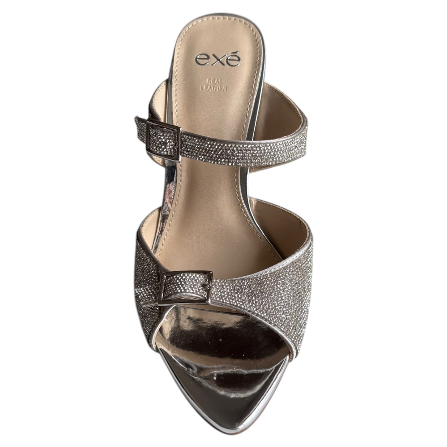 Sandali donna Exè in ecolaminato e strass argento Joy 700