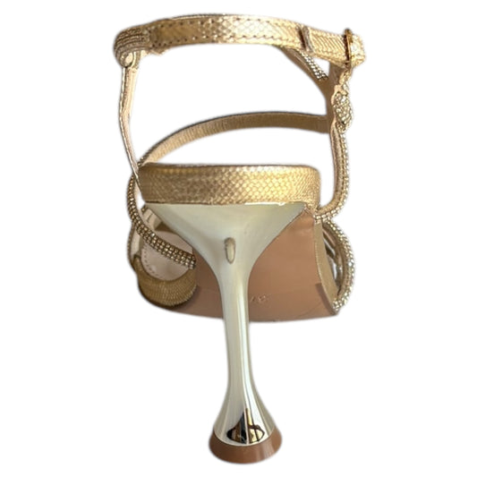 Sandalo gioiello Exè in ecopelle laminata e strass Jade 710