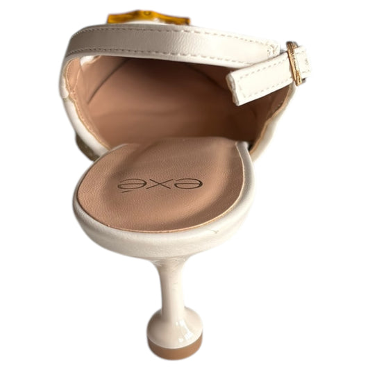 Scarpe donna Exè decoltè aperto in ecopelle e paglia beige