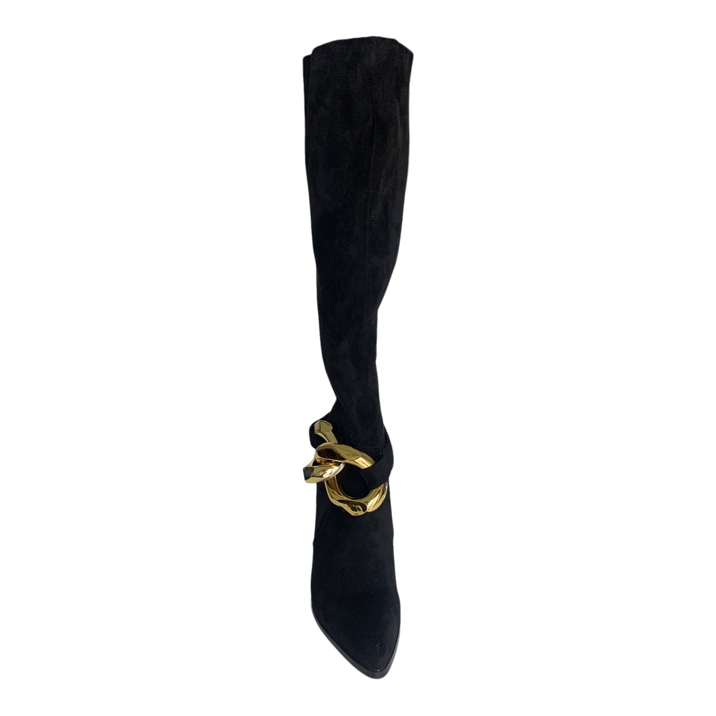 Scarpe donna Exè - Stivale lungo ecocamoscio elasticizzato nero