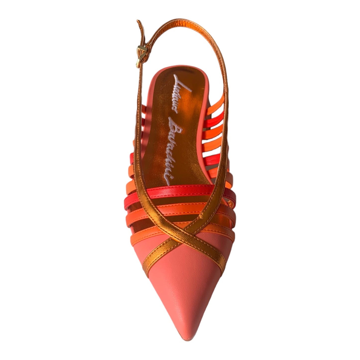 Scarpe Luciano Barachini - Chanel in pelle multicolore arancio - NL307N