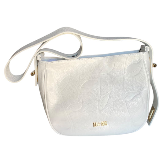 Borsa a spalla M BRC Massimo Braccialini Jasmine C376 pelle bianca