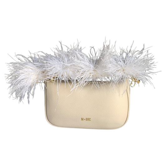 Borsa a spalla M BRC Massimo Braccialini Sweet 400 pelle beige