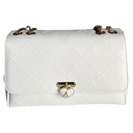 Borsa donna a spalla Atelier Du Sac Janise ecopelle bianca