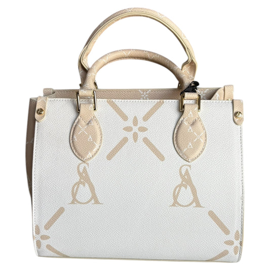 Borsa donna a spalla Atelier du Sac Dauphine pvc logato bianco