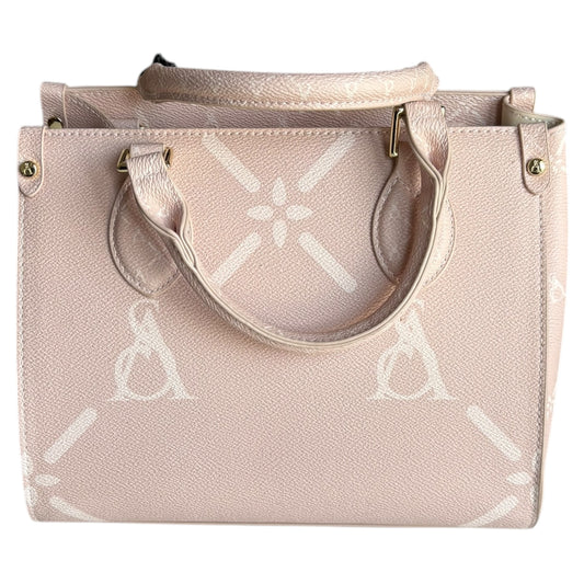 Borsa donna a spalla Atelier du Sac Dauphine pvc logato rosa