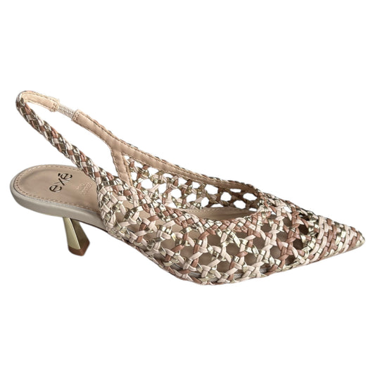 Decoltè donna aperto al tallone in ecopelle beige Exè Selena 851