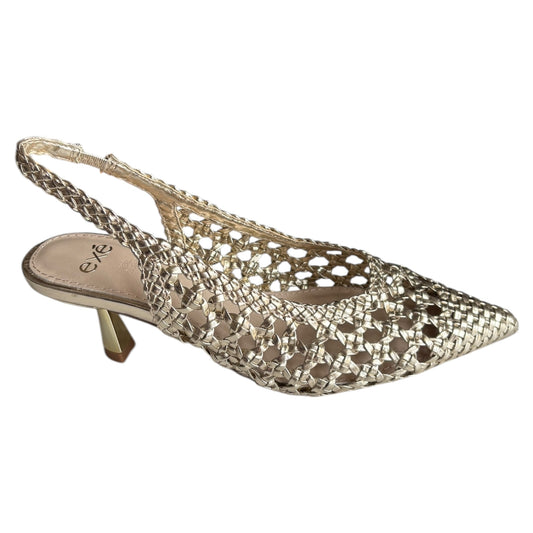 Decoltè donna aperto al tallone in ecopelle platino Exè Selena 851