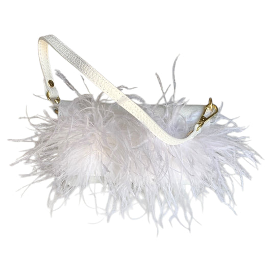 Mini borsa donna M BRC Massimo Braccialini Puff C224 pelle bianca