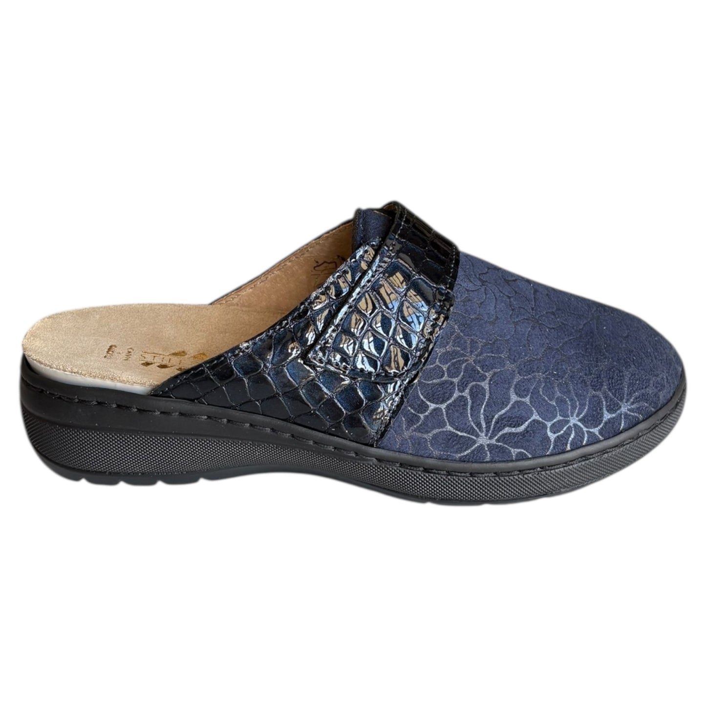 Pantofole da donna con zeppa in pelle, stile vintage, scarpe estive ortopediche, per il tempo libero, zeppa, con tacco con plantare, sandali da spiaggia, Blu, 40 EU Pantofole da donna con zeppa in pelle, stile vintage, scarpe estive ortopediche, per il tempo libero, zeppa, con tacco con plantare, sandali da spiaggia, Blu, 40 EU