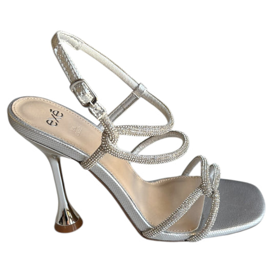 Sandalo gioiello Exè in ecopelle laminata e strass Jade 710